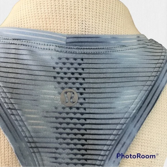 Lululemon Run Swiftly Tech Tank Top Racerback Workout Tie Dye Blue - Picture 3 of 5